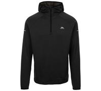 Trespass Mens Active Top Grown On Hood with 1/4 Zip Quick Dry Montgo Black