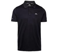 Trespass Men's Polo Shirt McKay - Button Fastening Polo for Men, Men's Activewear Polo T Shirt with Reflective Print on Sleeve, Short Sleeve T Shirt with Collar