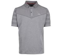 Trespass Mens Button Front Active Polo Shirt Short Sleeve Seamless Nab Grey Marl