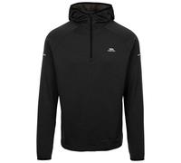 Trespass Mens Active Top Grown On Hood with 1/4 Zip Quick Dry Montgo Black