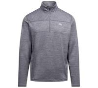 Trespass Mens Active Top Marshall - Quick Dry, Low Profile Zip, Auto Lock Branded Puller, Side Seam Tab, Logo Print, Back Yoke, Knitted, 100% Polyester Dark Grey Marl