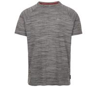 Trespass Men's Active Top Leecana - Quick Dry Activewear T-Shirt for Men, Moisture Wicking Gym Wear, 160gsm Lightweight Fabric with Printed Logo on Chest Grey Marl