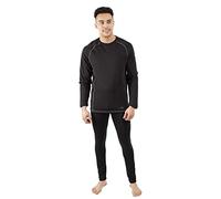 Trespass Mens Base Layer Set Long Sleeve Top Sandler Black