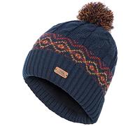 Trespass Bobble Beanie Andrews - Full fleece lining, leatherette badge detail - Navy