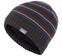 Trespass Mens Beanie Winter Hat Fleece Lined Anti Pil Striped Pattern Hat Ray
