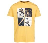 Trespass Mens Bicycle Graphic Crew Neck Short Sleeve Jersey T-Shirt in Pale Maize - Yellow - Size Small