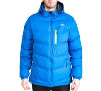 Trespass Blustery, Electric Blue, M, Warm Padded Waterproof Winter Jacket with Removable Hood for Men, Medium, Blue