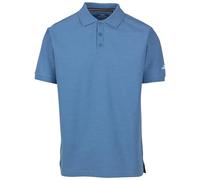 Trespass Mens Casual Button Up Polo Shirt Embroidered Short Sleeves Brave Denim Blue