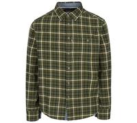 Trespass Mens Casual Cotton Shirt Withnell Green Check in Size - M