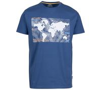 Trespass Men's Casual Fit T-Shirt Chera - Printed Design Short Sleeve Crew Neck Indigo