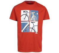 Mens Casual Printed T-Shirt Chowder Red L