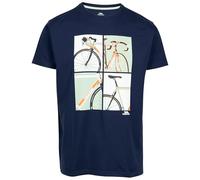 Trespass Mens Casual Fit T-Shirt Printed Design Quickdry Top Chowder Navy