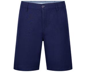 Trespass Mens Casual Linen Blend Shorts Flat Waist with Belt Loops Pockets Leam