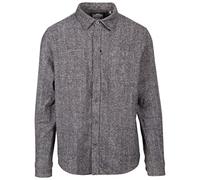 Trespass Mens Casual Shirt Potsgrove Grey Herringbone in Size - M