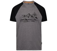 Trespass Men's Casual T-Shirt Fullmer - Men's Crew Neck Top with Print Decal on Chest, Two-tone T-Shirt for Men, Raglan Sleeve Poly-Elastane Blend T-Shirt