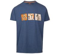 Trespass Men's Casual T-Shirt Kooten - Knitted Woven Casual Top for Men, 180gsm Cotton-Poly Blend Crew Neck Men's T-Shirt, Men's Tshirt with Printed Decal on Chest