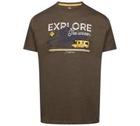 Trespass Men's Casual T-Shirt Thelon - Knitted Woven Casual Top for Men, 180gsm Cotton-Poly Blend Crew Neck Men's T-Shirt, Men's Tshirt with Printed Decal on Chest
