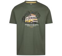 Trespass Men's Casual T-Shirt Tokso - Knitted Woven Casual Top for Men, 180gsm Cotton-Poly Blend Crew Neck Men's T-Shirt, Men's Tshirt with Printed Decal on Chest