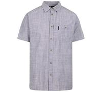 Trespass Mens Casual Woven Shirt Basham - Men's Short Sleeve Cotton Slub Canvas Shirt, Regular Fit Summer Holiday Shirt with Pockets, Button Down Half Sleeve Shirt