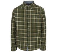 (S, Green Check) Trespass Mens Checkered Shirt Long Sleeve Withnell