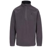 Trespass Mens Casual Fleece Top Blackford - Anti Pilling, 1/2 Zip Neck, Contrast Inner Collar, Contrast Neck Tape, Knitted, 100% Polyester Dark Grey