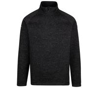 Trespass Men's Corsham Marl Half Zip Fleece Top in Black | Size: Large Trespass Black L