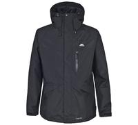Trespass Men's Corvo Hooded Full Zip Waterproof Jacket/Coat - Black - Black - XS