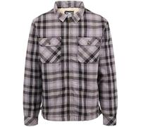 Trespass Mens Danehill Sherpa Lined Checked Shirt Long-Sleeved Storm Grey L