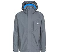 Trespass Men's Edwards Ii Waterproof Rain outdoor Jacket With Concealed Hood, Carbon, XXL UK