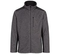 Trespass Mens Knitted Striped Fleece Jacket Faratino in Black Marl - Size XXL