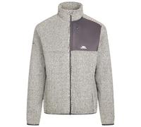 Trespass Mens Fleece Jacket Cochrane - Marl Fleece, Contrast Chest Panel, Full Front Zip, 3 Zip Pockets, Stretched Binding, Chin Guard, Knitted Shell