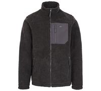 Trespass Mens Fleece Jacket Full Front Zip Sherpa Buck Dark Grey