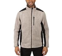 Trespass Mens Knitted Striped Fleece Jacket Faratino Grey XS