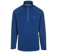 Trespass Mens Fleece Pullover Keynote - Contrast Trims, 1/2 Neck Zip, Brushed Back, Knitted, 100% Polyester Dark Navy