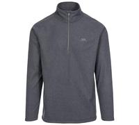 Trespass Mens Fleece Pullover Keynote - Contrast Trims, 1/2 Neck Zip, Brushed Back, Knitted, 100% Polyester Charcoal