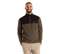 Trespass Men's Fleece Top Curtiston - 1/2 Zip Neck, Contrast Panels, Neck Tape, Airtrap Technology, Knitted,100% Polyester, Warm Lightweight Breathable
