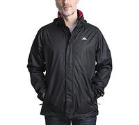 Trespass Mens Fraser II Waterproof Rain/outdoor Jacket With Concealed Hood, Black (black), XXS