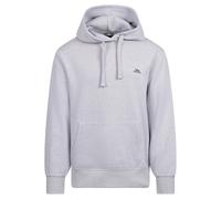 Trespass Mens Hoodie Truman - Adjustable Drawcord, Embroidered Logo, Front Kangaroo Pocket, Ribbed Cuff and Hem, Brushed Back, 50% Cotton 50% Polyester Grey Marl