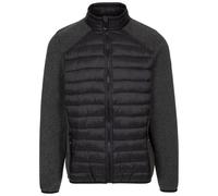 Trespass Mens Hybrid Fleece Jacket Full Zip Soft Touch Padded Jynxter - Black