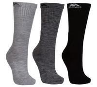 (UK 4-7, Carbon Melange/Stone Melange/Black) Trespass Mens Jackbarrow Trekking Socks (Pack Of 3)