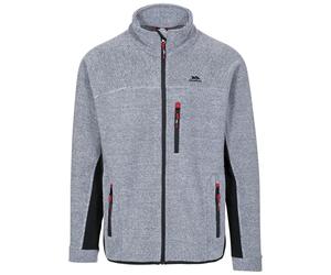 Trespass Men's Jynx Full Zip Fleece Jacket - Platinum Stripe - S - Platinum Stripe - 84% Polyester/16% Viscose