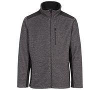 Trespass Mens Knitted Striped Fleece Jacket Faratino Dark Grey XS