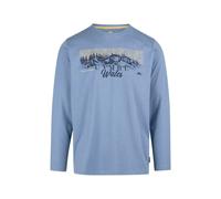 Trespass Mens Kulam Printed Long-Sleeved T-Shirt (Denim Blue Marl) - Size Medium