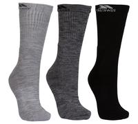 (7/11, Carbon Melange / Stone Melange / Black) Trespass Womens Mens Cushioned Socks Jackbarrow