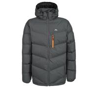 Trespass Blustery, Ash, L, Warm Padded Waterproof Winter Jacket with Removable Hood for Men, Large, Grey