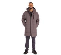 Trespass Men's Padded Jacket Clipster - Waterproof, Windproof, Longer Length, Adjustable Zip-Off Hood, 1 Zip Chest Pocket, 2 Lower Zip Pockets, Elasticated Cuffs, 1 Inner Zip Pocket Mid Grey
