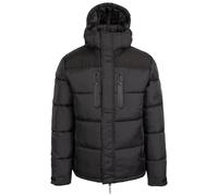 Trespass Mens Padded Jacket Full Zip Hooded Contrast Panels Casual Parkstone