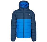 Trespass Mens Padded Jacket Oskar - Contrast Zip, Full Cuffs Elastication, Grown on Hood, Padded Quilted, Rounded Dip Back, 2 Pockets, Wind-Resistant, Water-Resistant