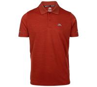 Trespass Men's Polo Shirt McKay - Button Fastening Polo for Men, Men's Activewear Polo T Shirt with Reflective Print on Sleeve, Short Sleeve T Shirt with Collar