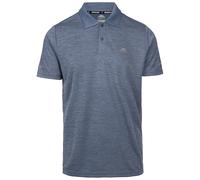 Trespass Men's Polo Shirt McKay - Button Fastening Polo for Men, Men's Activewear Polo T Shirt with Reflective Print on Sleeve, Short Sleeve T Shirt with Collar